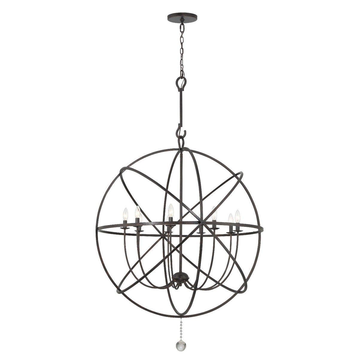 Solaris 9 Light English Bronze Sphere Chandelier 9229-EB