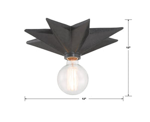 Astro 1 Light Black Sconce 9230-BK