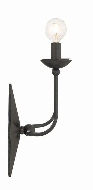 Astro 2 Light Black Sconce 9232-BK