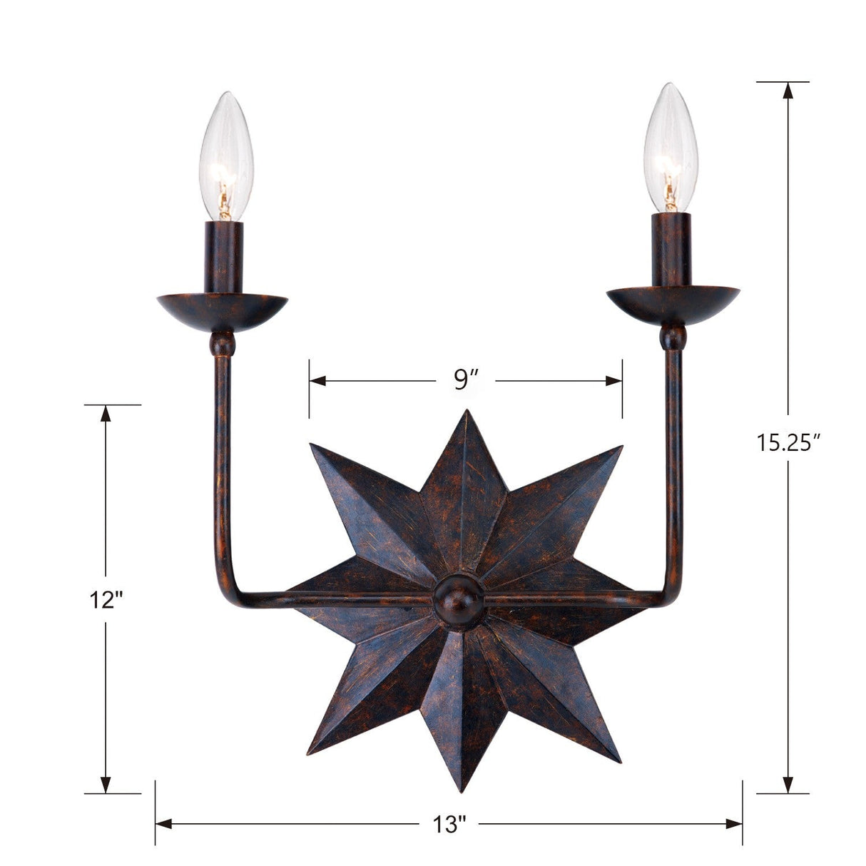 Astro 2 Light English Bronze Sconce 9232-EB