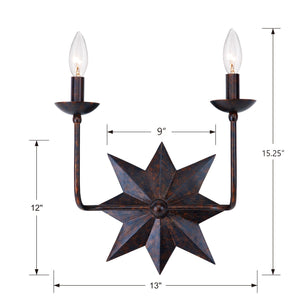 Astro 2 Light English Bronze Sconce 9232-EB