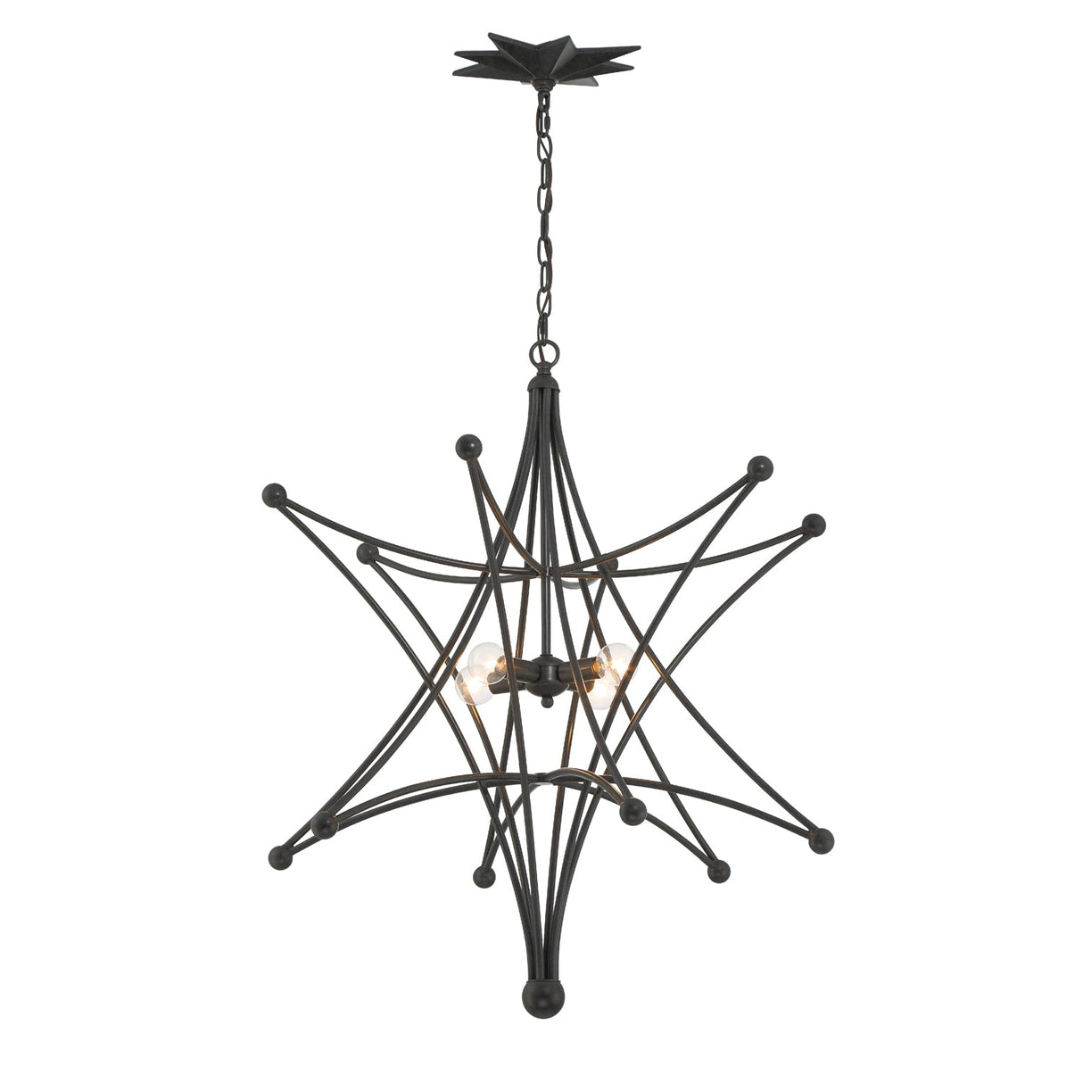 Astro 4 Light Black Chandelier 9236-BK