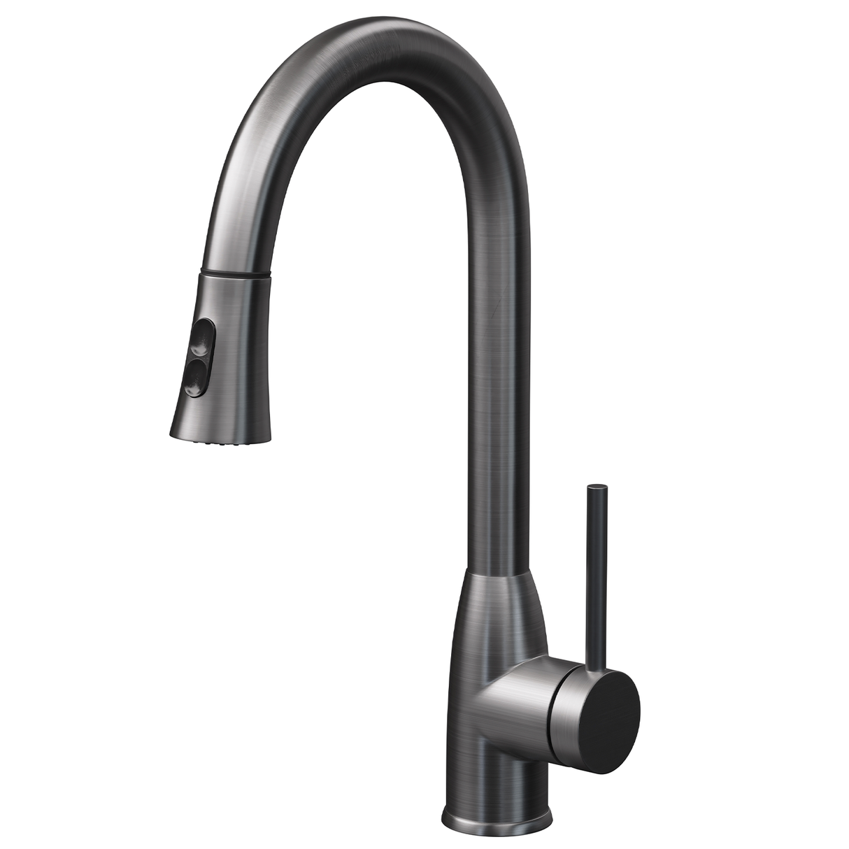 DAX Brass Single Handle Pull Down Kitchen Faucet with Dual Sprayer, Nickel DAX-8887