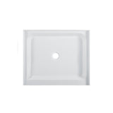 Voltaire 42 x 36 Acrylic White, Single-Threshold, Center Drain, Shower Base