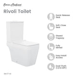 Rivoli Two-Piece Square Toilet Dual-Flush 1.1/1.6 gpf