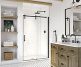 MAAX 137680-900-340-000 Outback 43 ¼ - 46 ½ x 70 ½ in. 8mm Sliding Shower Door for Alcove Installation with Clear glass in Matte Black