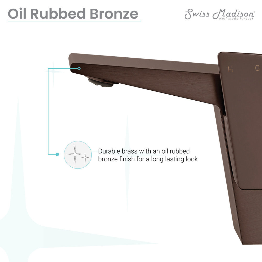 Carre Single Hole, Single-Handle, Bathroom Faucet in Oil Rubbed Bronze