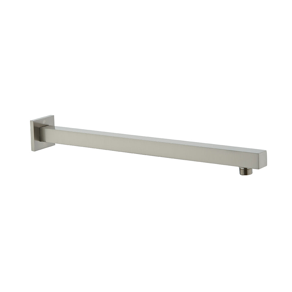 DAX Brass Square Shower Arm, 18", Brushed Nickel DAX-1011-450-BN