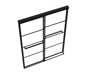 MAAX 135331-972-340-000 Incognito 76 Shaker 44-47 x 76 in. 8mm Bypass Shower Door for Alcove Installation with Shaker glass in Matte Black