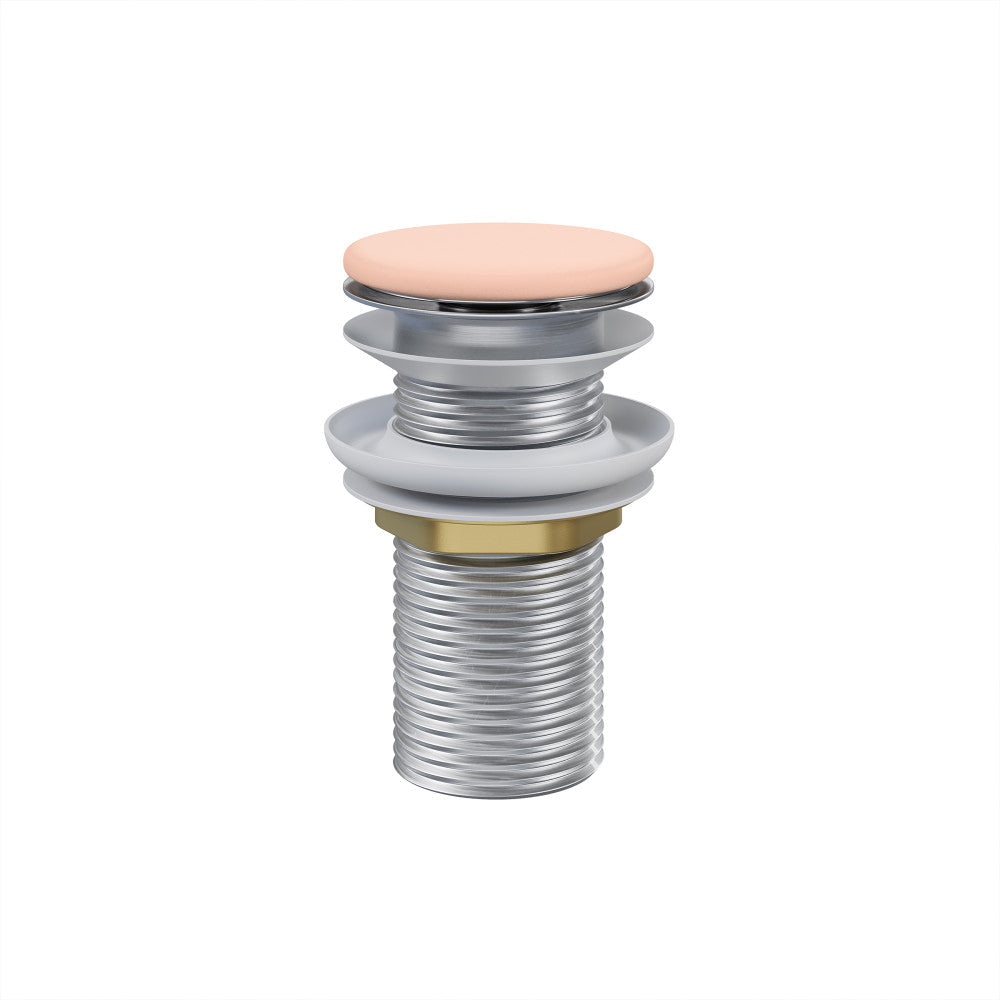 Lisse Concrete Bathroom Sink Non-Overflow Pop Up Drain in Matte Blush