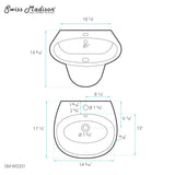 Ivy 19" Wall-Mount Bathroom Sink