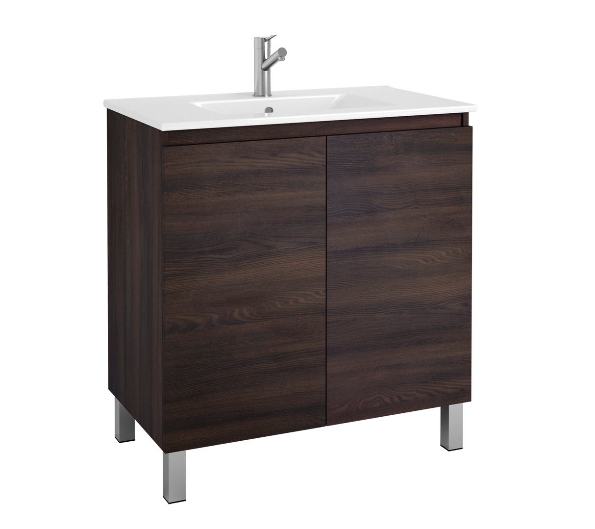 DAX Sunset Engineered Wood and Porcelain Onix Basin with Vanity, 32", Wenge DAX-SUN013213-ONX