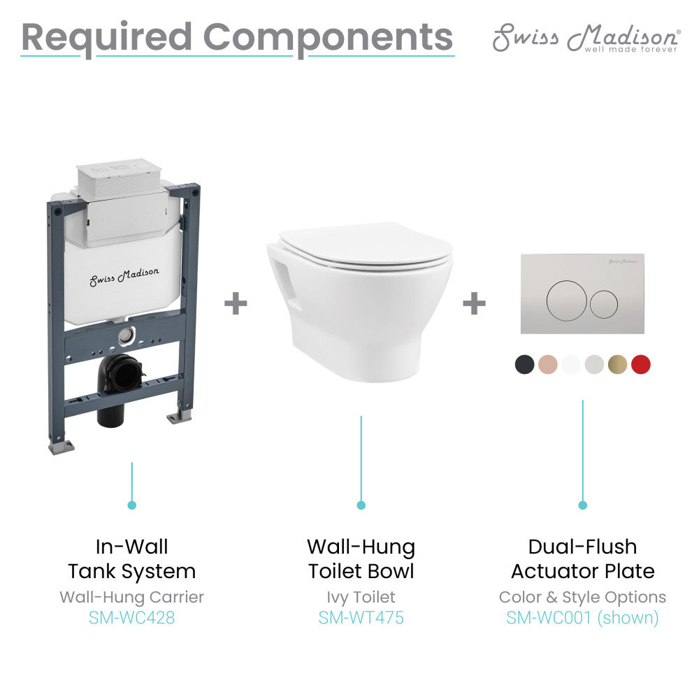 Fantome H Concealed Toilet Tank Carrier System for Top Flush