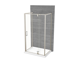 MAAX 137864-900-305-000 ModulR 48 x 34 x 78 in. 8mm Pivot Shower Door for Wall-mount Installation with Clear glass in Brushed Nickel