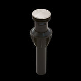 Push and Seal Drain Assembly in Brushed Nickel