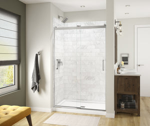 MAAX 135693-900-084-000 Revelation Square 44-47 x 70 ½-73 in. 8mm Bypass Shower Door for Alcove Installation with Clear glass in Chrome
