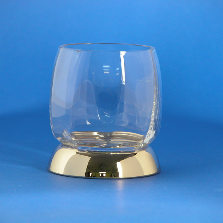 Rounded Clear Crystal Glass Tumbler