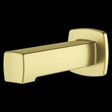 Squared Non-Diverting Tub Spout in Matte Black