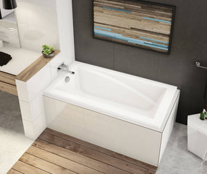 MAAX 410027-000-001-164 ModulR 6032 IF (With Armrests) Acrylic Corner Left Right-Hand Drain Bathtub in White