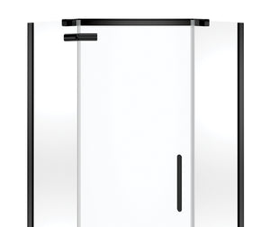 MAAX 137300-900-340-000 Hana Neo-angle 38 x 38 x 75 in. 8mm Pivot Shower Door for Corner Installation with Clear glass in Matte Black