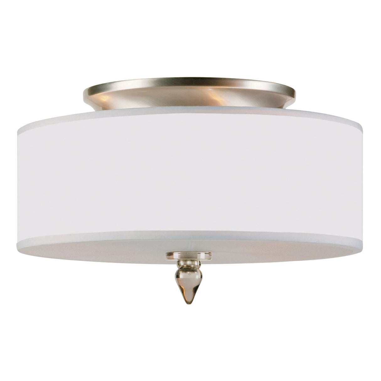 Luxo 3 Light Drum Shade Antique Brass Flush Mount 9503-AB