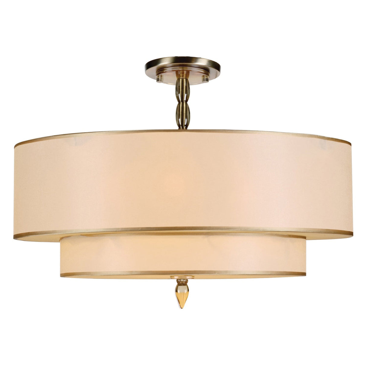 Luxo 5 Light Antique Brass Semi Flush Mount 9507-AB_CEILING