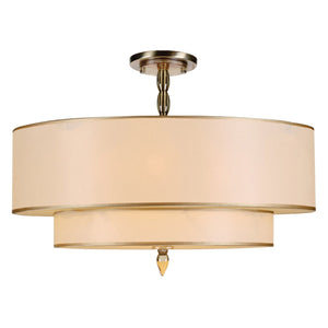 Luxo 5 Light Antique Brass Semi Flush Mount 9507-AB_CEILING