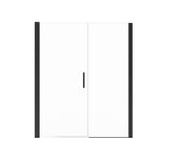 MAAX 138275-900-340-101 Manhattan 53-55 x 68 in. 6 mm Pivot Shower Door for Alcove Installation with Clear glass & Square Handle in Matte Black