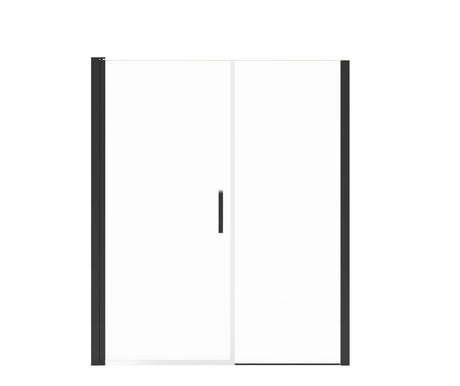 MAAX 138276-900-340-101 Manhattan 55-57 x 68 in. 6 mm Pivot Shower Door for Alcove Installation with Clear glass & Square Handle in Matte Black