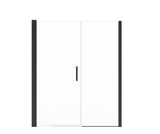 MAAX 138277-900-340-101 Manhattan 57-59 x 68 in. 6 mm Pivot Shower Door for Alcove Installation with Clear glass & Square Handle in Matte Black