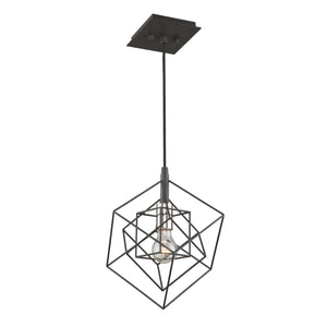 Artistry Mini Pendant - Matte Black & Polished Nickel / 9.75