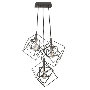 Artistry Multi-Light Chandelier - Matte Black & Polished Nickel / 3-Light