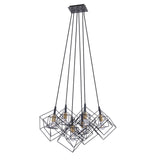 Artistry Multi-Light Chandelier - Matte Black & Harvest Brass / 6-Light