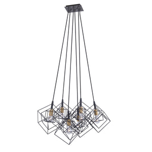 Artistry Multi-Light Chandelier - Matte Black & Harvest Brass / 6-Light
