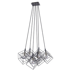 Artistry Multi-Light Chandelier - Matte Black & Polished Nickel / 6-Light