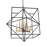 Roxton Chandelier - Matte Black & Harvest Brass / 42.00