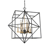 Roxton Chandelier - Matte Black & Harvest Brass / 32.00