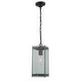 Bradgate Outdoor Pendant - Matte Black & Harvest Brass / 19.25