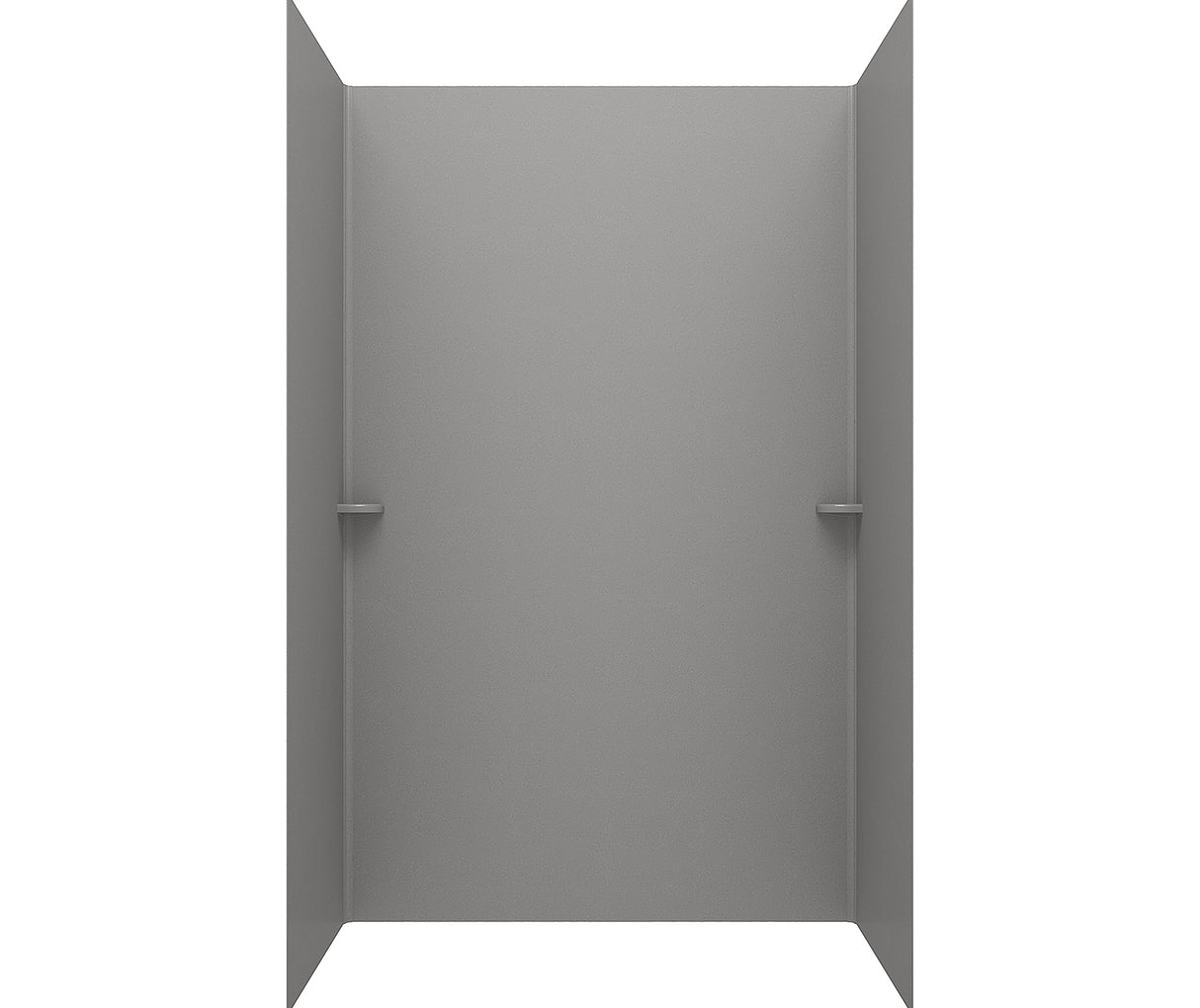 Swanstone SK-364896 36 x 48 x 96 Swanstone Smooth Glue up Shower Wall Kit in Ash Gray SK364896.203