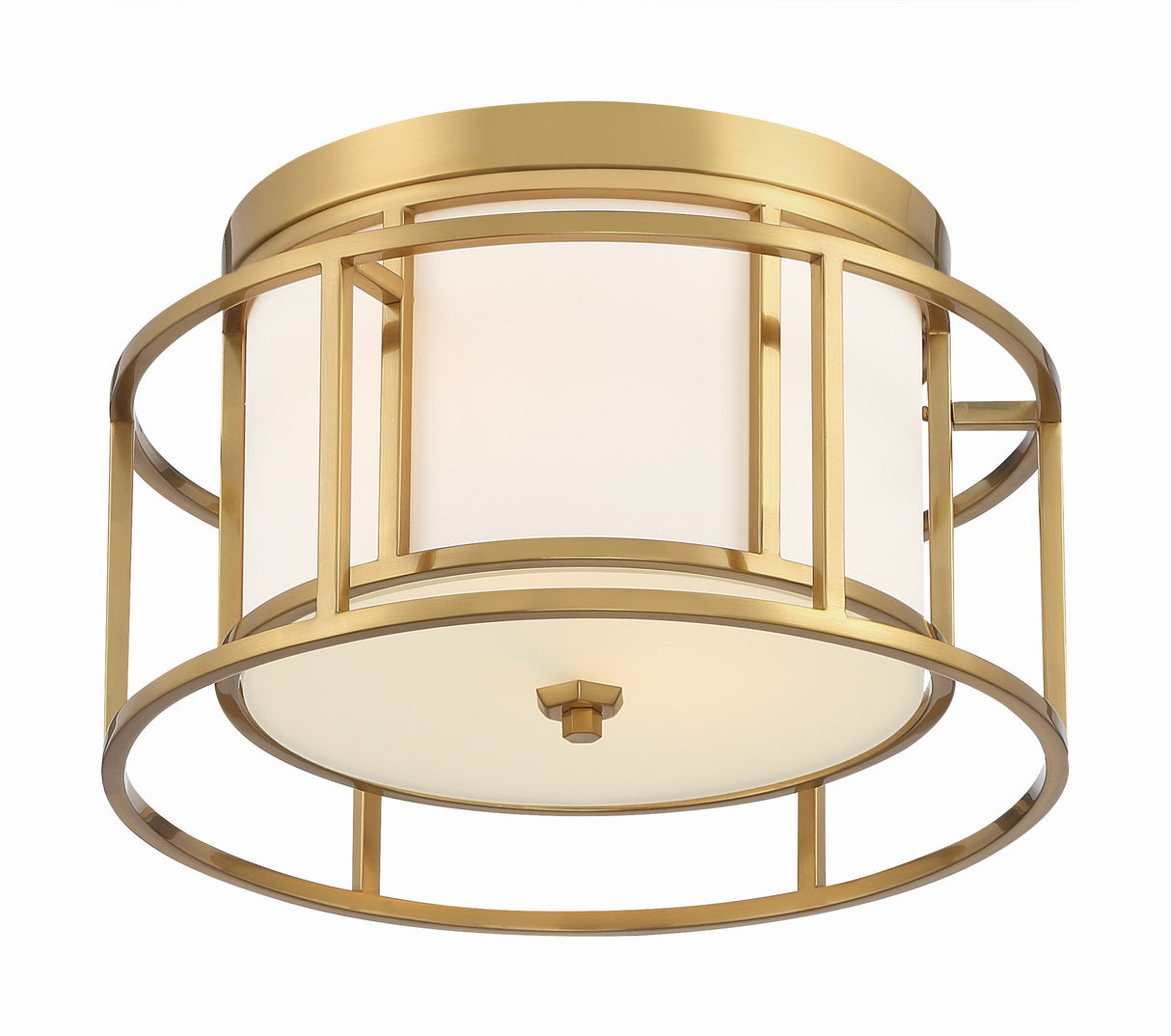 Brian Patrick Flynn for Crystorama Hulton 2 Light Luxe Gold Flush Mount 9590-LG