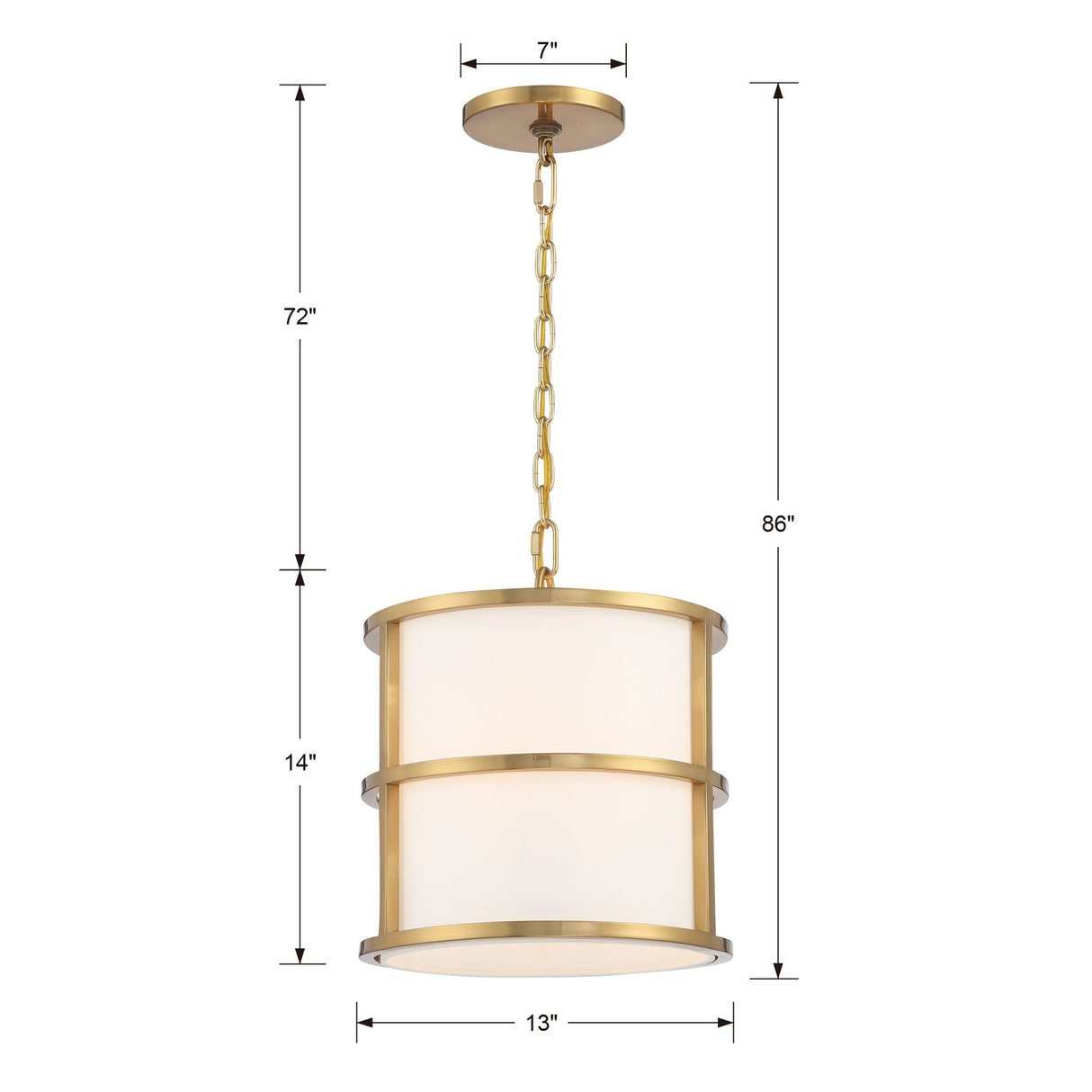 Brian Patrick Flynn for Crystorama Hulton 3 Light Luxe Gold Mini Chandelier 9593-LG