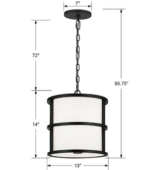 Brian Patrick Flynn for Crystorama Hulton 3 Light Luxe Gold Mini Chandelier 9593-LG