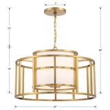 Brian Patrick Flynn for Crystorama Hulton 5 Light Luxe Gold Chandelier 9595-LG