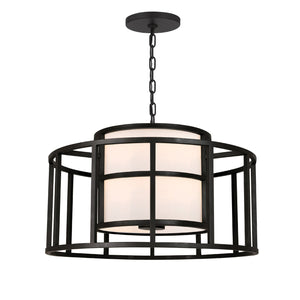 Brian Patrick Flynn for Crystorama Hulton 5 Light Matte Black Chandelier 9595-MK