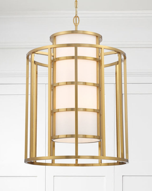 Brian Patrick Flynn for Crystorama Hulton 6 Light Luxe Gold Chandelier 9597-LG