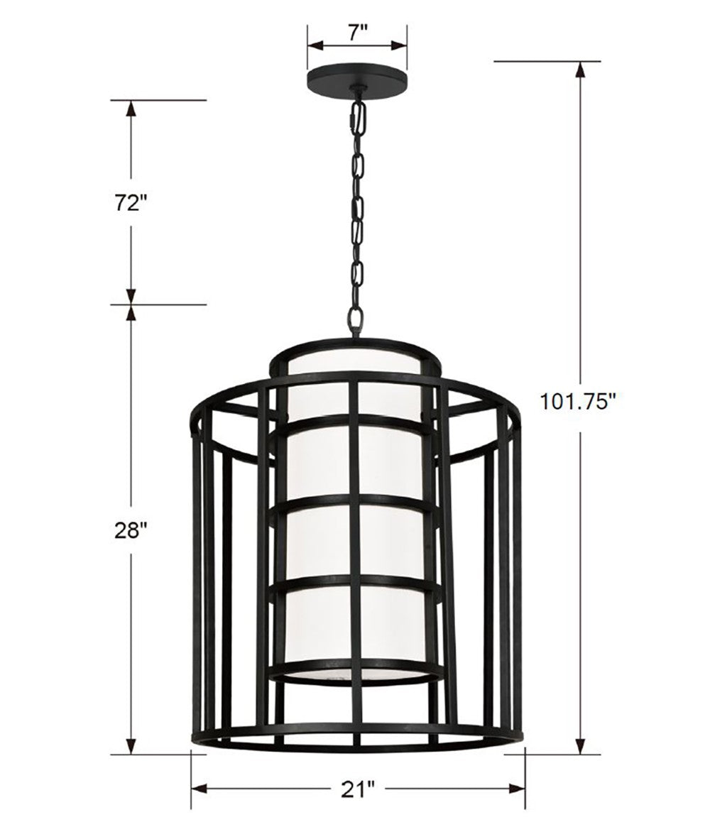 Brian Patrick Flynn for Crystorama Hulton 6 Light Luxe Gold Chandelier 9597-LG