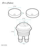 Toilet Hardware Brushed Gold (SM-1T256, SM-1T205)