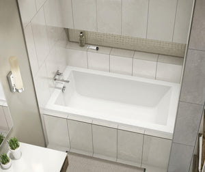 MAAX 410022-000-001-173 ModulR 6032 IF (Without Armrests) Acrylic Alcove Right-Hand Drain Bathtub in White