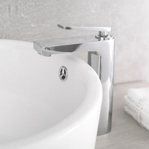 DAX Brass Single Handle Vessel Bathroom Basin Faucet, Chrome DAX-9802A
