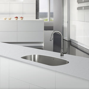 DAX Stainless Steel Single Bowl Undermount Kitchen Sink, Brushed Stainless Steel DAX-3319